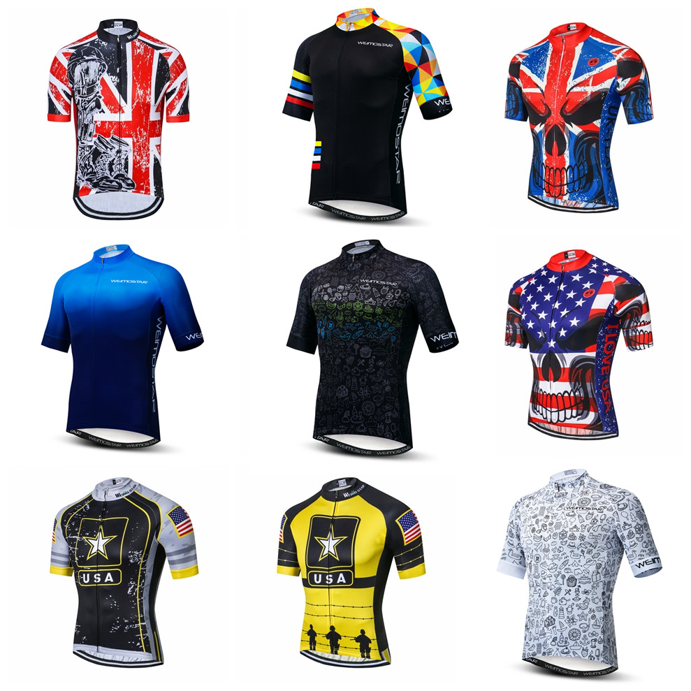Mountain Biking Uk - Wielertrui Mannen Fiets Jerseys Korte Mouw