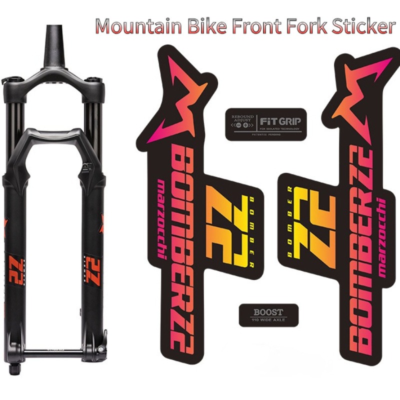 Mountain Biking Colorado - Kleverige voorvorksticker voor racefietsen, mountainbiken en