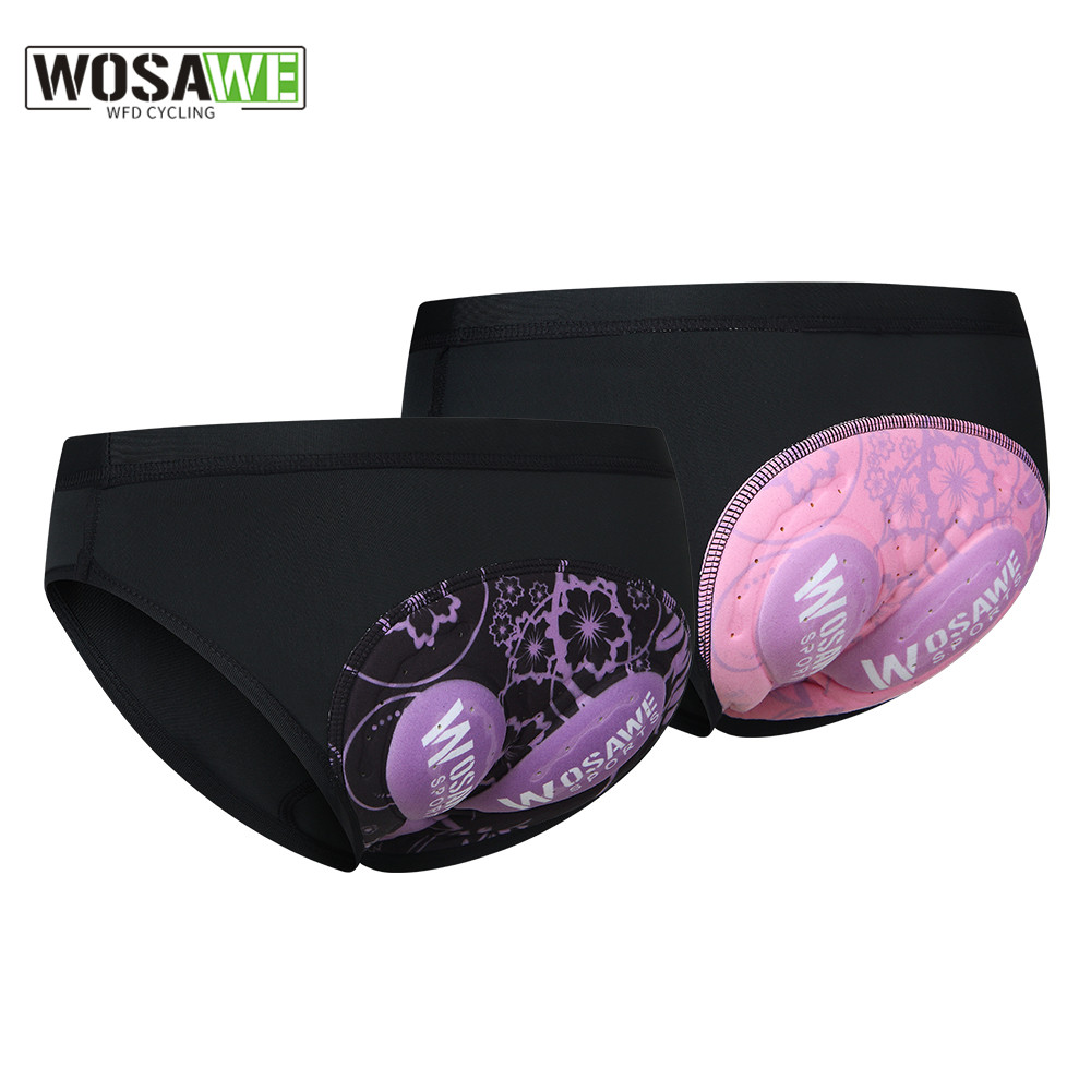 Mountain Biking Underwear - WOSAWE Vrouwen Fietsondergoed 3D Gewatteerde Schokbestendige