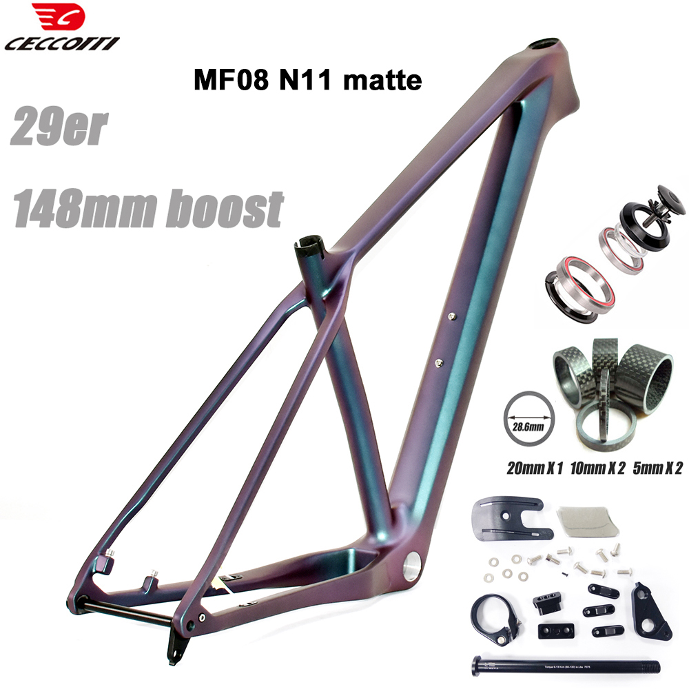 Mountain Biking Colorado - CECCOTTI-Carbon Mountainbike Frame, 29er MTB, Echte