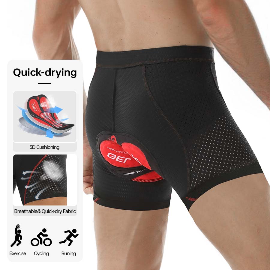 Mountain Biking Underwear - X-TIGER Heren Fietsondergoed Shorts 5D Kussen