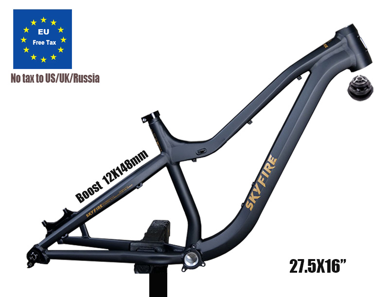 Mountain Biking Uk - Racetrack aluminium fietsframe, aluminium steekas, mountainbike
