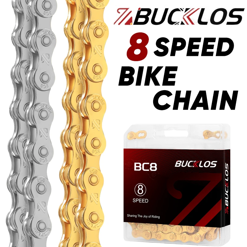 Mountain Biking Bc - Bucklos 8 Speed Fietsketting 116 Schakels