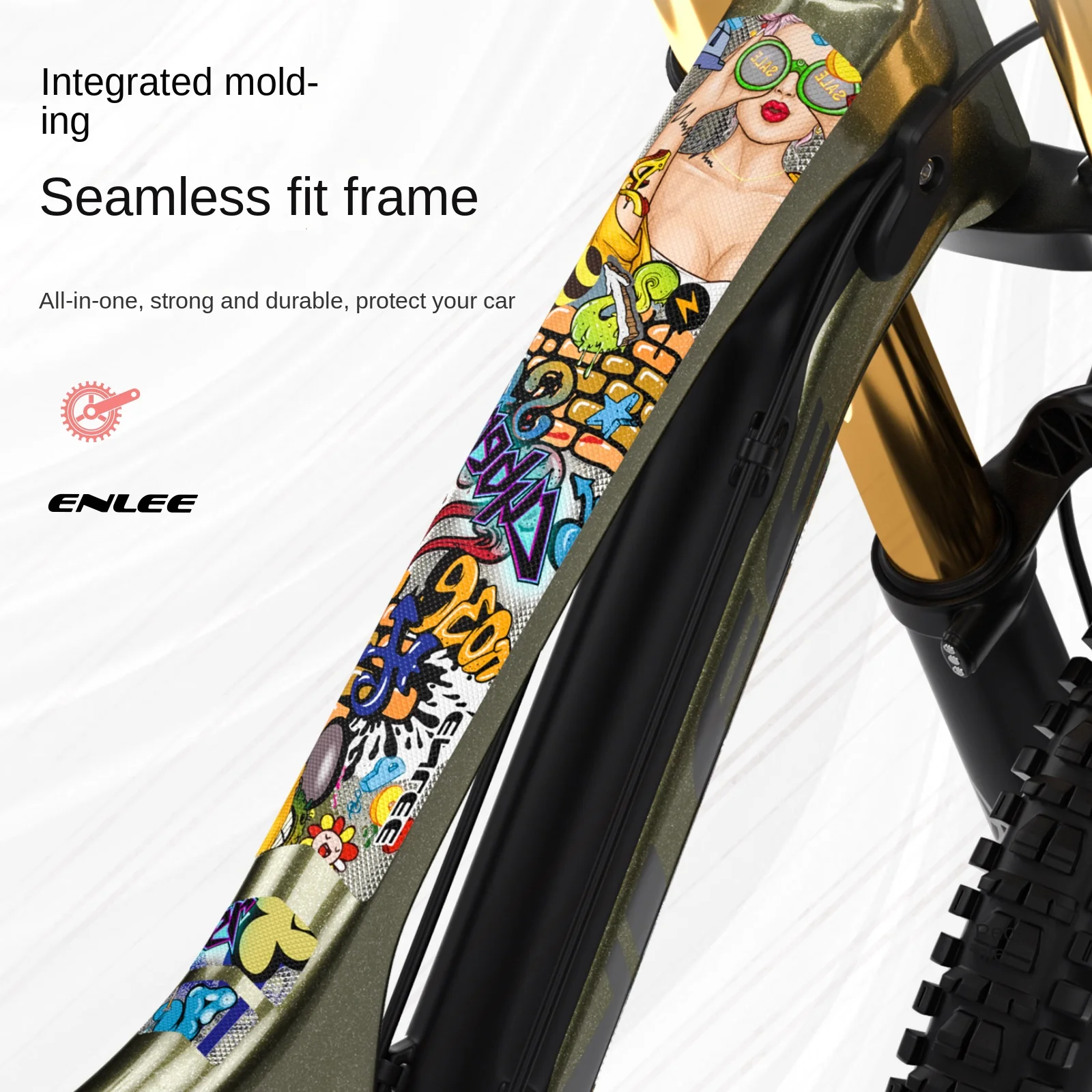 Mountain Biking Colorado - ENLEE Duurzame fietsbeschermingsfilm Mountainbike 3M Stickers