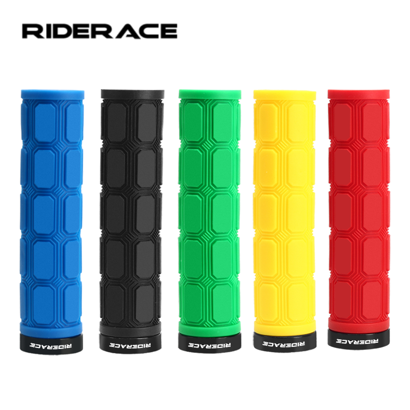 Mtb Grip Lock On - RIDERACE Fietsstuurhoes Rubber Schokbestendig Antislip Ergonomische